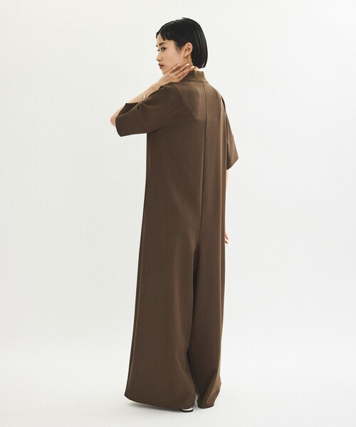 ADAM ET ROPE'（アダムエロペ）の「【WEB限定】・【定番】ポロシャツオールインワン（つなぎ/オールインワン・レディース・ブラック/ダークブラウン/ネイビー・36/38）」の12枚目の写真