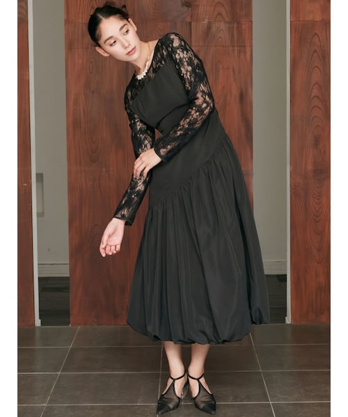 LAGUNAMOON（ラグナムーン）の「LADYバルーンレースドレス（ドレス