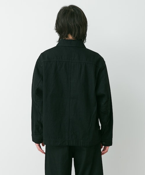 URBAN RESEARCH DOORS(アーバンリサーチドアーズ)の「STILL BY HAND 12OZ DENIM JACKET(デニムジャケット・メンズ・BLACK/DARK NAVY・46/48)」の4枚目の写真