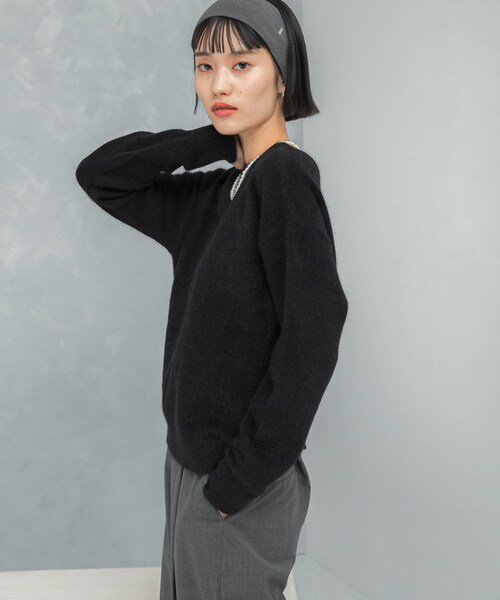 URBAN RESEARCH ROSSO（アーバンリサーチロッソ）の「エアリーニット2WAYカーディガン（カーディガン/ボレロ・レディース・G/WHITE/BEIGE/BLACK・Free）」の21枚目の写真