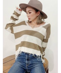 GYDA | Vネックグラインダーニット TOPS(ニット/セーター)