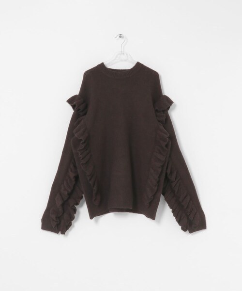 LAATO（ラート）の「frill frill knit（ニット/セーター・レディース・チョコレート/ミッドナイト/ハニー・FREE）」の7枚目の写真
