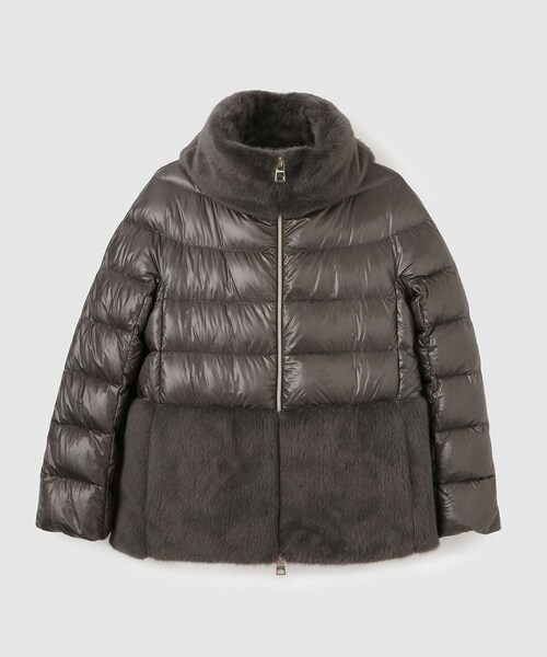 ROPE'(ロペ)の「【WEB限定/一部店舗限定】【HERNO(ヘルノ)】ライトショート丈ダウンコート(ダウンジャケット/コート・レディース・チャコール/キナリ・M/S)」の13枚目の写真