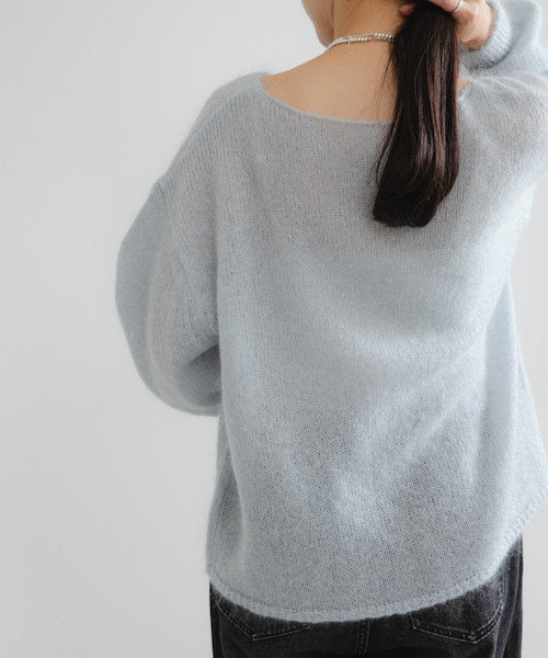 URBAN RESEARCH（アーバンリサーチ）の「ヘアリールーズニット（ニット/セーター・レディース・L.PINK/RED/L.BLUE/TOP GRAY/OFF WHITE・Free）」の3枚目の写真