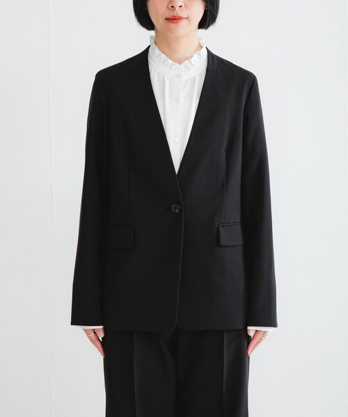 URBAN RESEARCH(アーバンリサーチ)の「『セットアップ対応』ノーカラージャケット(ノーカラージャケット・レディース・NAVY/BLACK・36/38/40)」の13枚目の写真
