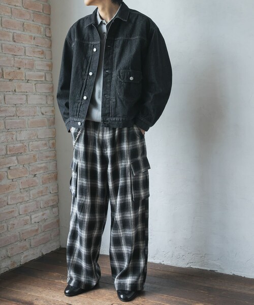 SENSE OF PLACE by URBAN RESEARCH(センスオブプレイスバイアーバンリサーチ)の「オンブレーチェックカーゴパンツ(その他パンツ・メンズ・BLACK/BLUE・M/L)」の8枚目の写真