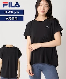 nissen | フィラ 水陸両用 ストレッチUV梨地クルーネックTシャツ(326-633)/FILA(ラッシュガード)