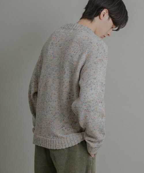 SENSE OF PLACE by URBAN RESEARCH（センスオブプレイスバイアーバンリサーチ）の「『洗濯可』カラーネップニットプルオーバー（ニット/セーター・メンズ・IVORY/BLACK/BROWN・M/L）」の9枚目の写真