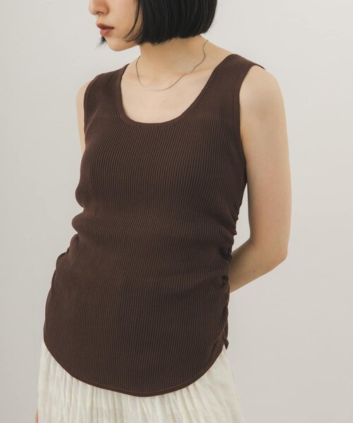 KBF（ケイビーエフ）の「2WAYリブニットタンクトップ（タンクトップ・レディース・IVORY/CHARCOAL/BROWN・One）」の22枚目の写真