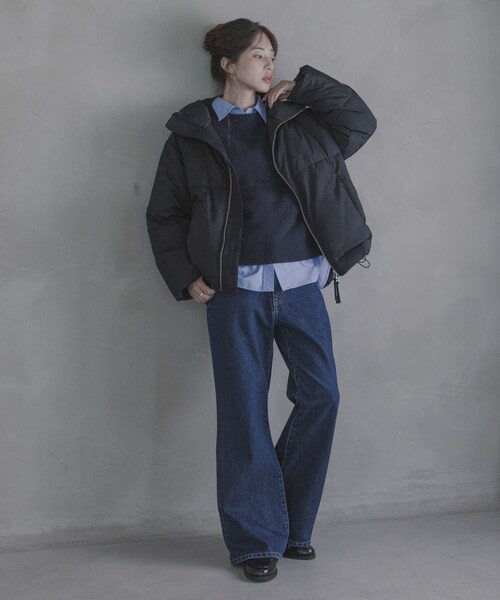 URBAN RESEARCH Sonny Label（アーバンリサーチサニーレーベル）の「ダブルジップスタンドダウンジャケット（その他アウター・レディース・ブラック/ライトグレー/チャコール・Free）」の10枚目の写真