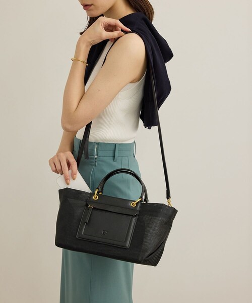 ROPE'(ロペ)の「チュールメッシュ2WAYミニバッグ(ハンドバッグ・レディース・ブラック/オリーブ・F)」の22枚目の写真