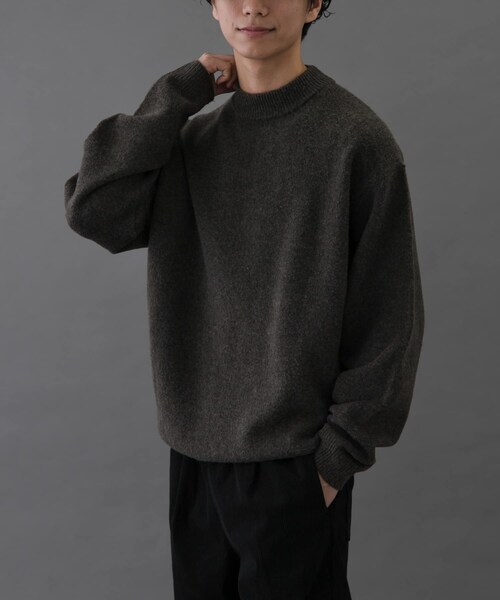 URBAN RESEARCH DOORS(アーバンリサーチドアーズ)の「FORK&SPOON Ricotta モックネックニット(ニット/セーター・メンズ・BROWN/GREEN/CHARCOAL・4/5)」の22枚目の写真