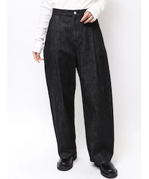 Ungrid | タックデザインカーブデニム(デニムパンツ)