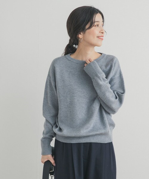 URBAN RESEARCH DOORS（アーバンリサーチドアーズ）の「Wフェイスボートネックニット（ニット/セーター・レディース・YELLOW/ASH MINT/BROWN/GRAY・Free）」の11枚目の写真