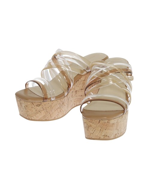 MERCURYDUO（マーキュリーデュオ）の「クリアチューブウェッジサンダル（サンダル・レディース・ブラック/ブラウン/ベージュ/クリア・34/36/38）」の8枚目の写真