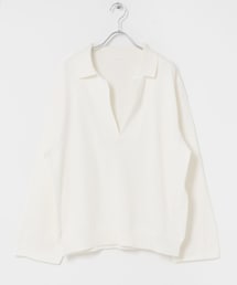 かぐれ | UNDECORATED LINEN/COTTON BIG KNIT TOP(ニット/セーター)