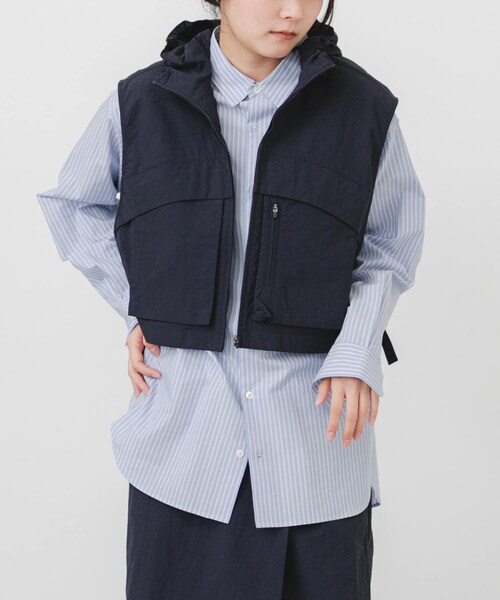 EKAL(エカル)の「cotton crispシャツ(シャツ/ブラウス・レディース・ストライプ/イエロー/グレー・One)」の19枚目の写真