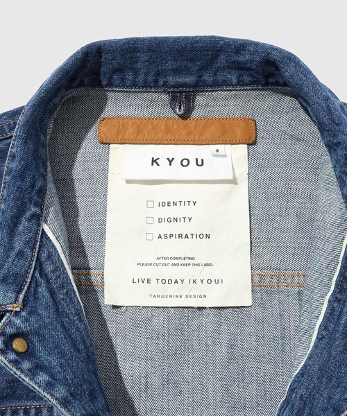 ADAM ET ROPE'(アダムエロペ)の「【KYOU/キョウ】ROEBUCK Type-50s Jacket by 66 Selvedge Denim(デニムジャケット・メンズ・ブラック/ブルー系・1/2/3)」の14枚目の写真