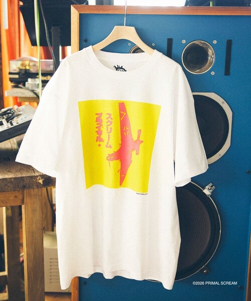 bonjour records(ボンジュールレコーズ)の「Primal Scream/プライマル・スクリーム for bonjour records Official T-shirt(Tシャツ/カットソー・レディース・ホワイト/ホワイト系・L/M/XL)」の4枚目の写真