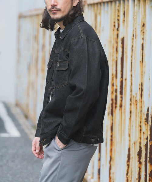 ITEMS URBANRESEARCH（アイテムズ アーバンリサーチ）の「DENIM JACKET TYPE 2nd（デニムジャケット・メンズ・BLK/IDG BLU/BLU・M/L）」の8枚目の写真