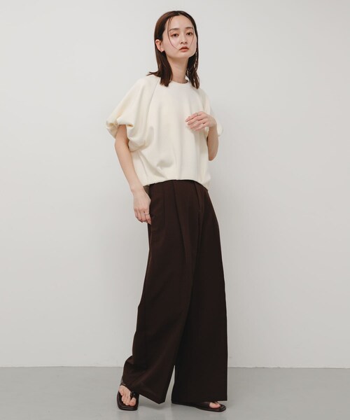 SENSE OF PLACE by URBAN RESEARCH（センスオブプレイスバイアーバンリサーチ）の「『速乾』イージーケアドライタッチワイドパンツ（その他パンツ・レディース・BROWN/BLACK/BEIGE・S/M/L）」の18枚目の写真