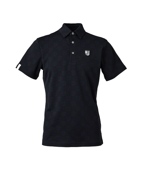 ロゴジャガードジャージー半袖シャツ/UV・吸水