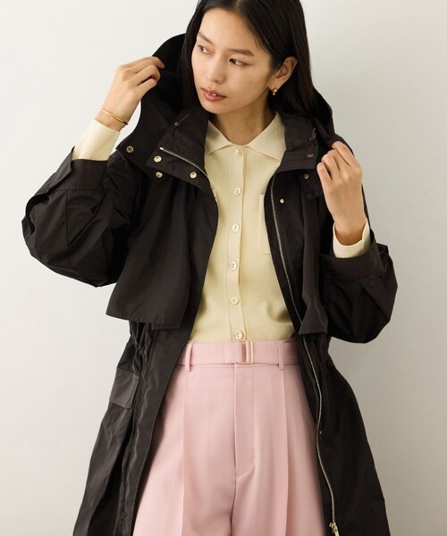 ROPE'(ロペ)の「【撥水】タフタフーデッドロング丈スプリングコート(マウンテンパーカー・レディース・ダークブラウン・F)」の17枚目の写真