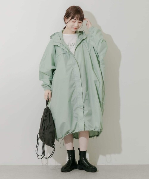 SMELLY（スメリー）の「『WEB限定』because　Mods Poncho（レインコート/ポンチョ・レディース・MNT/GRY/NVY・One）」の22枚目の写真