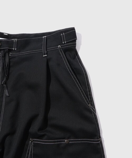 ADAM ET ROPE'（アダムエロペ）の「《別注》【Product Twelve/プロダクト トゥエルブ】Double Knee PT12 Work Trousers（カーゴパンツ・メンズ・ブラック/ブラック系・2/3）」の11枚目の写真