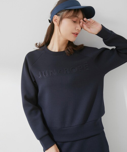 ROPE'（ロペ）の「ダンボールニットエンボスロゴ長袖プルオーバー（スウェット・レディース・グレー/ネイビー/ラベンダー・L/M/S）」の9枚目の写真