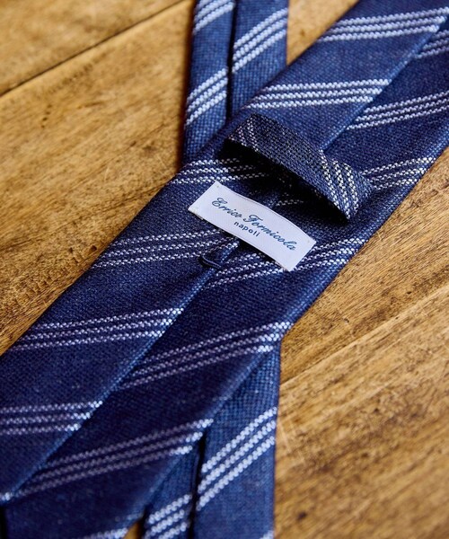 ADAM ET ROPE'（アダムエロペ）の「【Errico Formicola】TIE（ネクタイ・メンズ・ダークブラウン/ネイビー・F）」の4枚目の写真