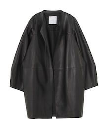 LAMB LEATHER COCOON COAT