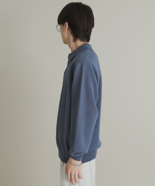 SENSE OF PLACE by URBAN RESEARCH（センスオブプレイスバイアーバンリサーチ）の「『ユニセックス』スウェットライクハーフジップニット（ニット/セーター・メンズ・L.GRAY/GREEN/BLUE/BROWN・M/L）」の15枚目の写真