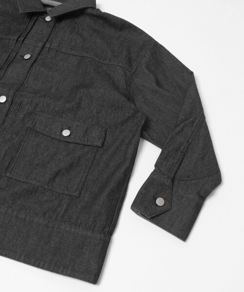 SENSE OF PLACE by URBAN RESEARCH（センスオブプレイスバイアーバンリサーチ）の「ルーズデニムジャケット（デニムジャケット・レディース・BLACK/ONE WASH・one）」の10枚目の写真