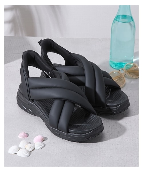 nissen（ニッセン）の「着脱イージー　クロスデザインサンダル（サンダル・メンズ・黒/ホワイト・S=22.5~23.0cm/M=23.0~23.5cm/L=23.5~24.0cm/LL=24.0~24.5cm）」の8枚目の写真