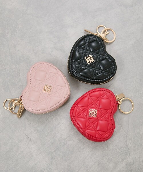 VIS（ビス）の「ハートキルティングポーチチャーム（キーホルダー・レディース・ブラック/レッド/ピンク・F）」の14枚目の写真