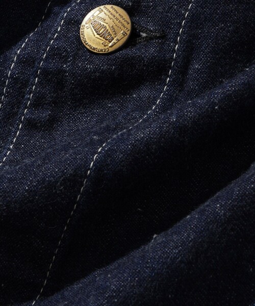 ADAM ET ROPE'（アダムエロペ）の「【BONCOURA/ボンクラ】カバーオール（デニム）（デニムジャケット・メンズ・ネイビー・38/40/42）」の16枚目の写真