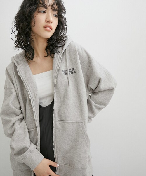 ADAM ET ROPE'（アダムエロペ）の「【GANNI】OVERSIZED ZIP HOODIE