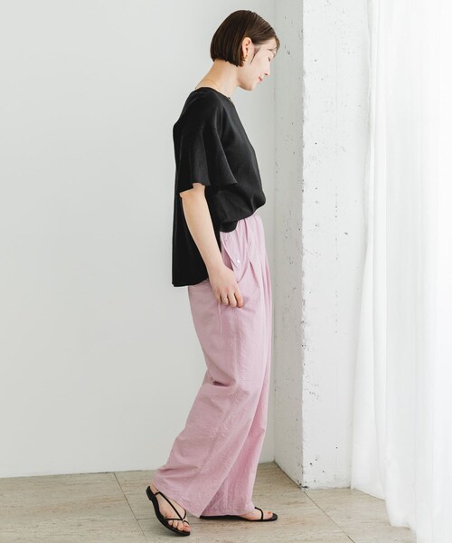 URBAN RESEARCH ROSSO（アーバンリサーチロッソ）の「F by ROSSO　リネンフレアスリーブブラウス（シャツ/ブラウス・レディース・BLUE/PINK/L/GRAY/BLACK・FREE）」の11枚目の写真