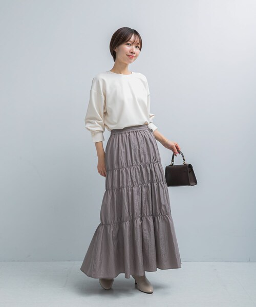 URBAN RESEARCH ROSSO（アーバンリサーチロッソ）の「ブライトシャーリングスカート（スカート・レディース・GRAY/BLACK・Free）」の18枚目の写真