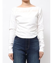 EMODA | ワイドネックサイドストリングトップス(Tシャツ/カットソー)