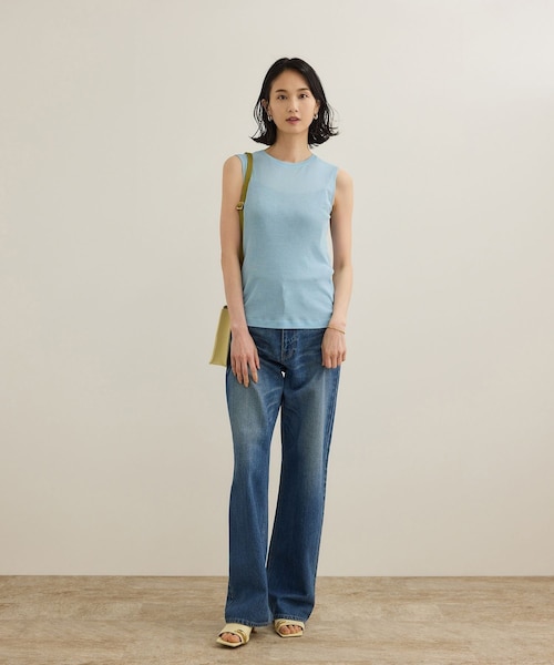 ROPE'（ロペ）の「【洗える】シアーフライスケープセットプルオーバー（Tシャツ/カットソー・レディース・ブラック/ホワイト/ブルー・F）」の6枚目の写真