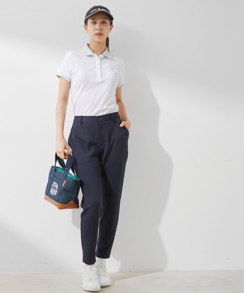 ROPE'（ロペ）の「【UV】【吸水速乾】クールマックス半袖ポロシャツ（ポロシャツ・レディース・ホワイト/ネイビー・L/M/S）」の14枚目の写真