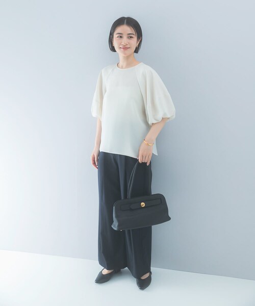 URBAN RESEARCH ROSSO（アーバンリサーチロッソ）の「クールタッチ 吸水速乾バルーンブラウス（シャツ/ブラウス・レディース・Y/GOLD/D/NAVY/IVORY・Free）」の8枚目の写真
