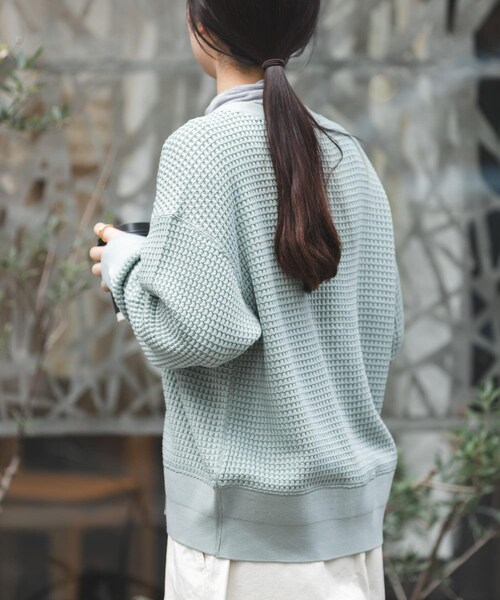 URBAN RESEARCH DOORS(アーバンリサーチドアーズ)の「FORK&SPOON ワッフルカーディガン(カーディガン/ボレロ・レディース・NAVY/BEIGE/MINT・1)」の15枚目の写真