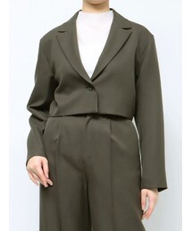 MURUA | パウダーツイルショートジャケット【セット販売対象】(テーラードジャケット)