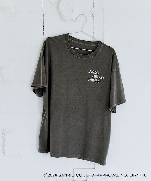 VIS(ビス)の「【HELLO KITTY×VIS】日焼けデザイン ハローキティビッグTシャツ(Tシャツ/カットソー・レディース・チャコール/ホワイト系・F)」の19枚目の写真