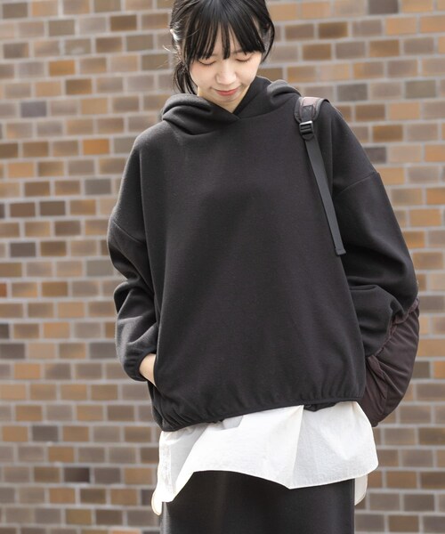 EKAL（エカル）の「ウォームドジャージフーディー（その他トップス・レディース・アイボリー/ブラック/ブラウン・one）」の16枚目の写真