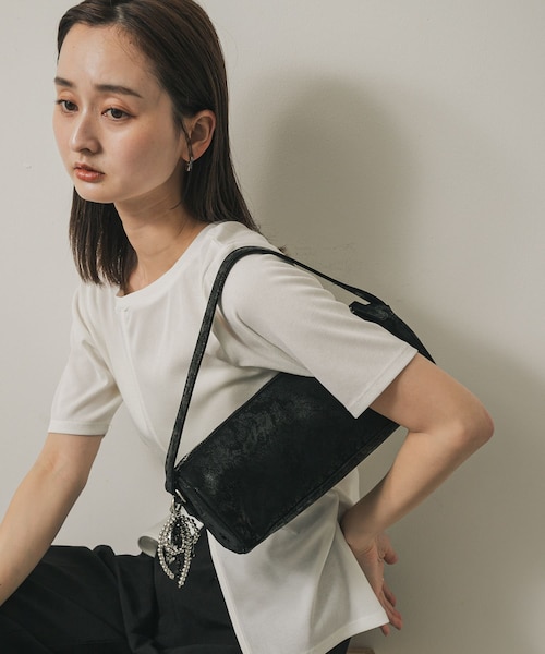 SENSE OF PLACE by URBAN RESEARCH(センスオブプレイスバイアーバンリサーチ)の「ハクプリントドラムバッグ(ハンドバッグ・レディース・IVORY/BLACK/GRAY・one)」の12枚目の写真