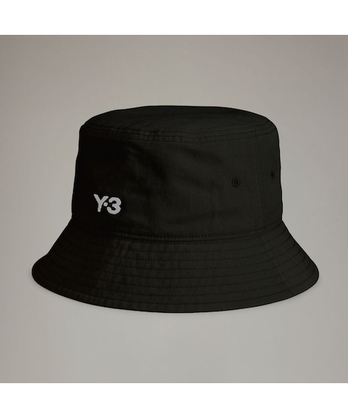 adidas（アディダス）の「Y-3 BUCKET HAT（アクセサリー・メンズ・ブラック/ブルー/グレー/グリーン/パープル/バーガンディ・OSFW(54-57cm)/OSFX(57-60cm)/OSFL(60-63cm)）」の2枚目の写真